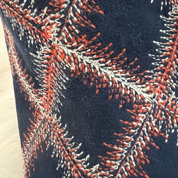 NEW Tory Burch Trinity Embroidered Navy Espadrille Heeled Slingback Sandal - Picture 8 of 13